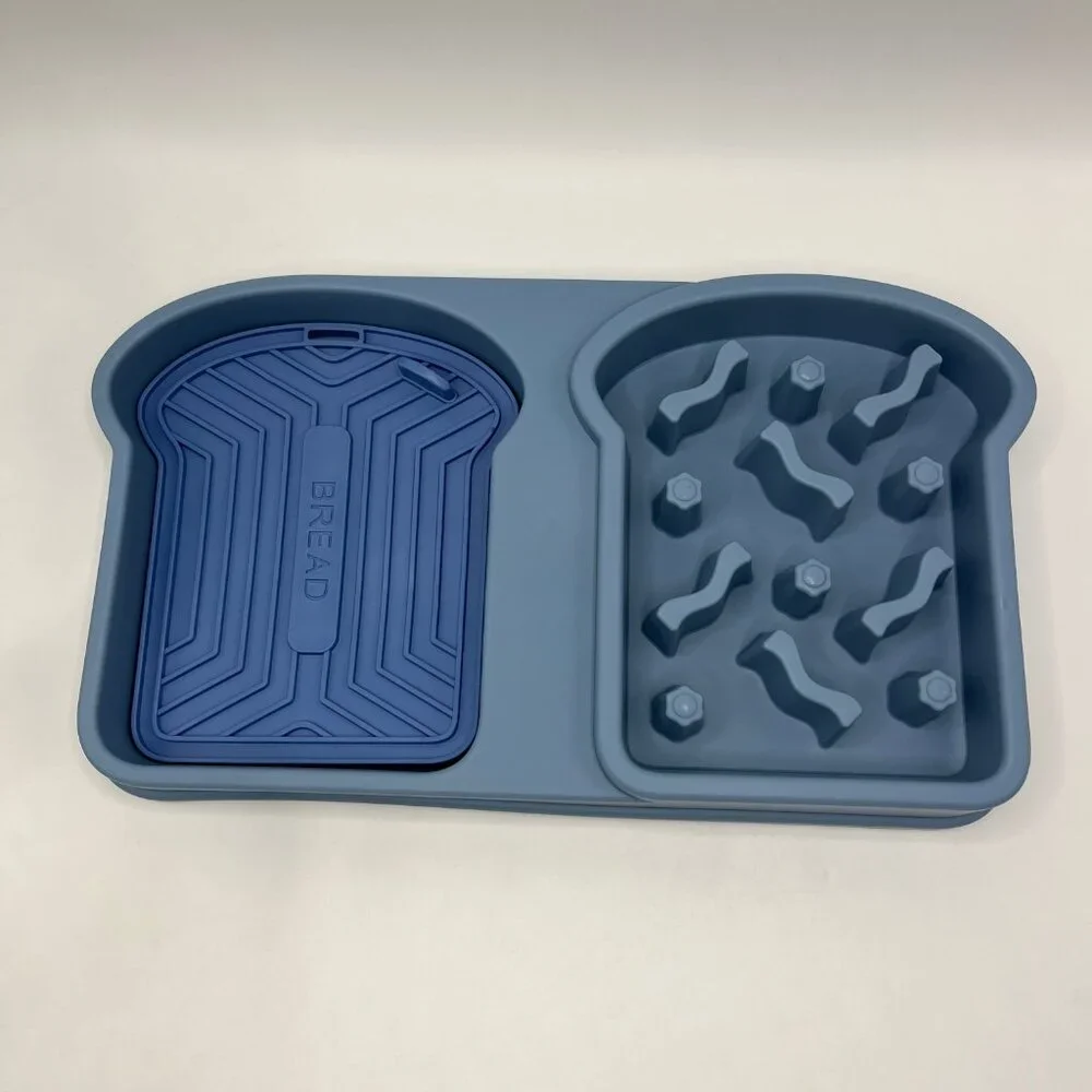 Pet Slow Feeder Bowl, Silicone Licking Mat, Anti-Slip & Anti-Tip